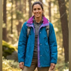 LL BEAN Vintage 90s Colorful Goretex Zip Jacket